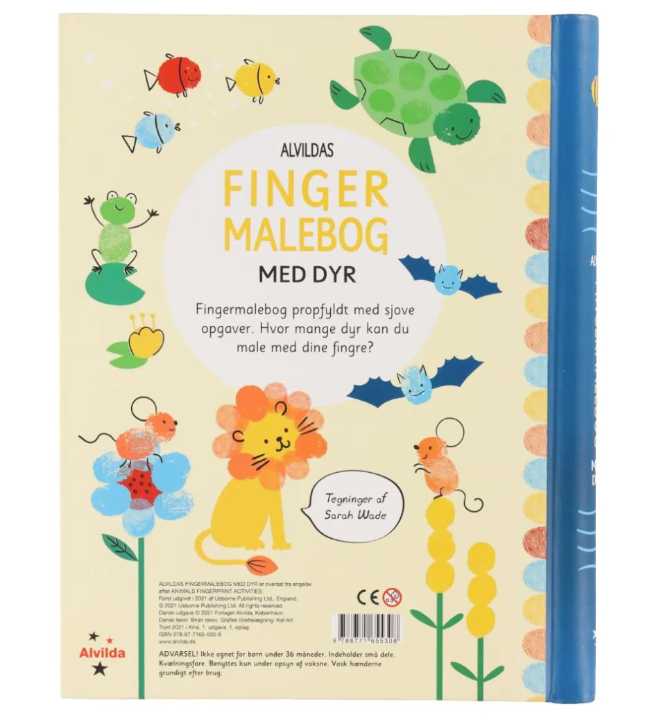 Aktivitetsbog - Fingermalebog Med Dyr - Dansk>Alvilda New