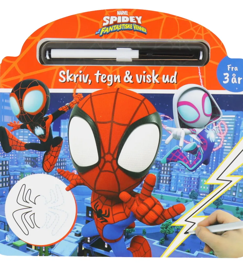 Aktivitetsbog - Marvel Spidey - Skriv, Tegn & Visk Ud>Alvilda Online