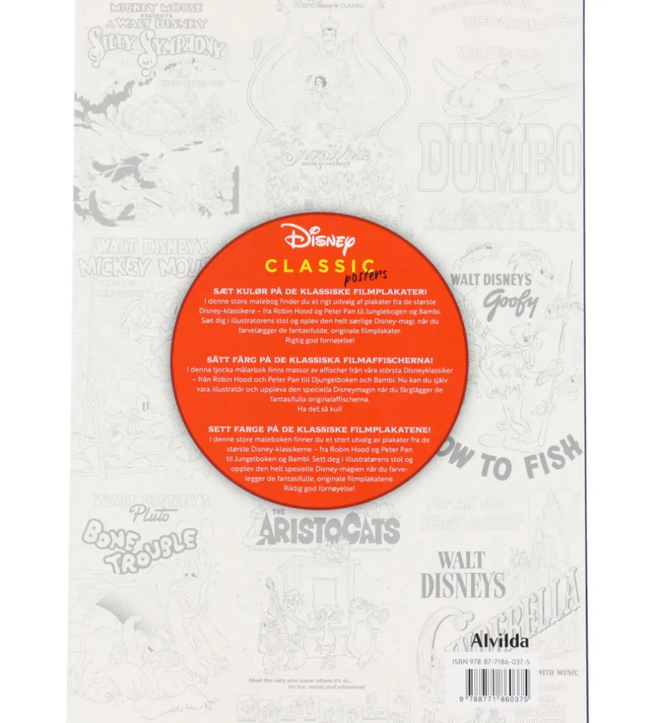 Malebog - Disney Classic - Plakater - DA>Alvilda