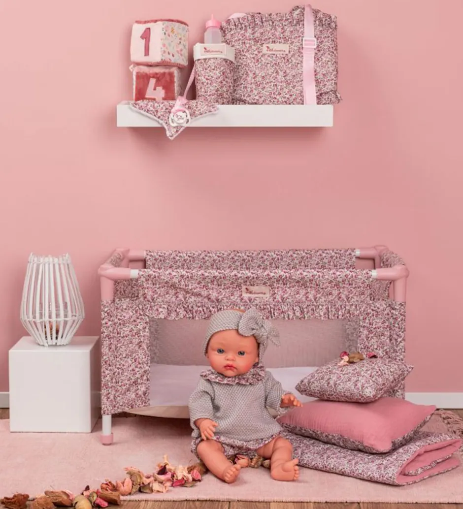 Dukketilbehør - Rejseseng - 36-46 cm - Rosa>Asi Outlet