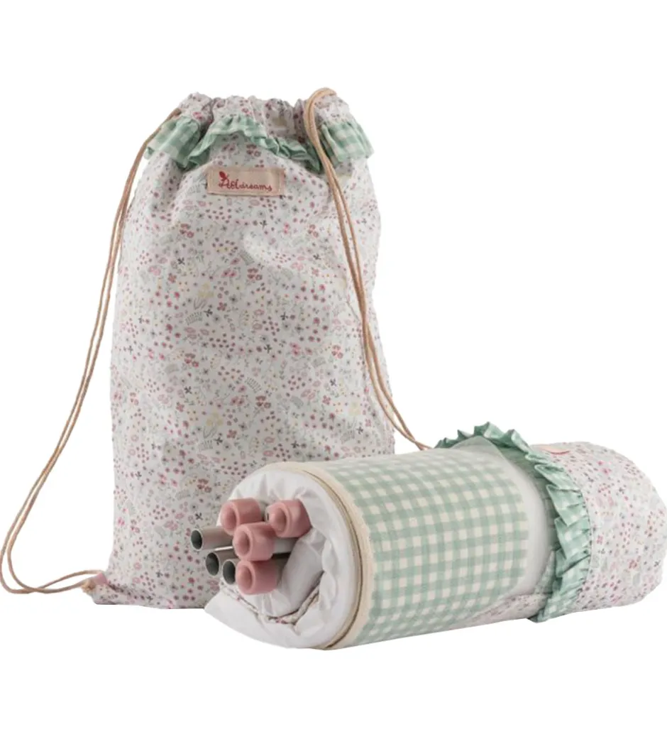 Dukketilbehør - Rejseseng - 36-46 cm - Grøn>Asi Clearance
