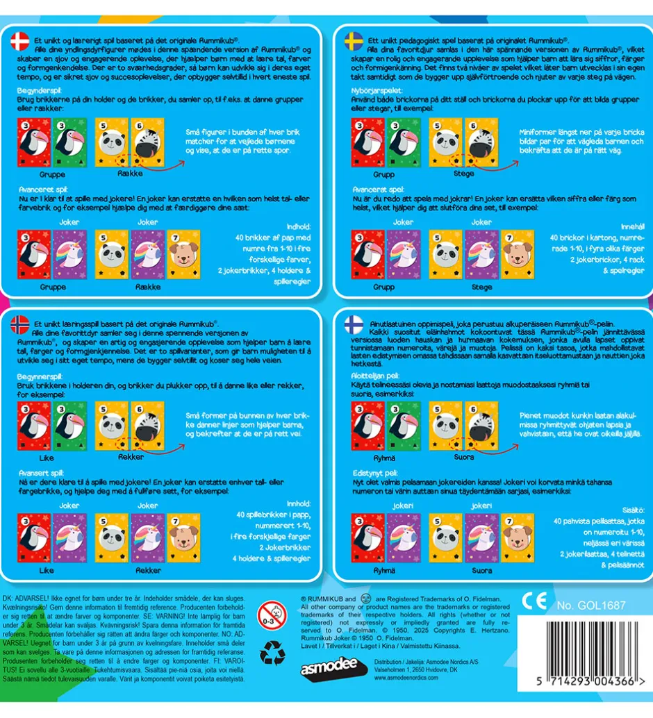 Spil - Rummikub For Kids Nordic>Asmodee Hot
