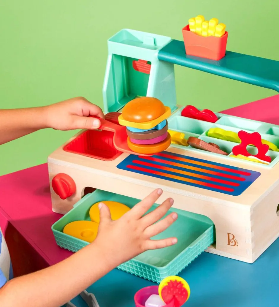 Legekøkken - 30 Dele - Burgerstation>B. toys Discount