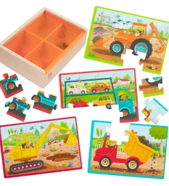 Puslespil - 4x12 - Arbejdskørertøjer>B. toys Best