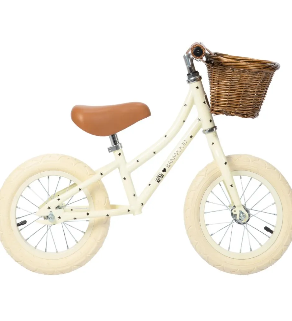 Løbecykel - First Go! - Creme m. Stjerner>Banwood Outlet