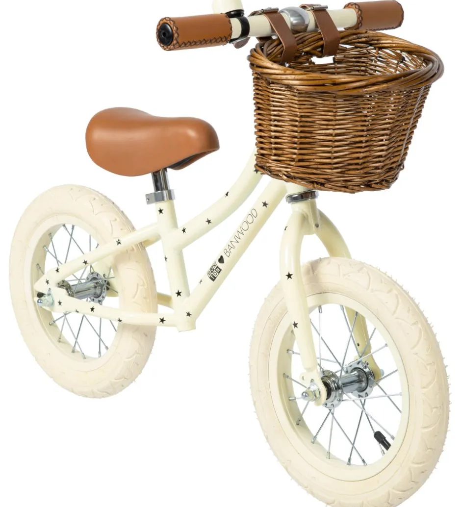 Løbecykel - First Go! - Creme m. Stjerner>Banwood Outlet