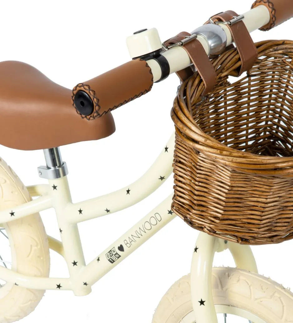 Løbecykel - First Go! - Creme m. Stjerner>Banwood Outlet