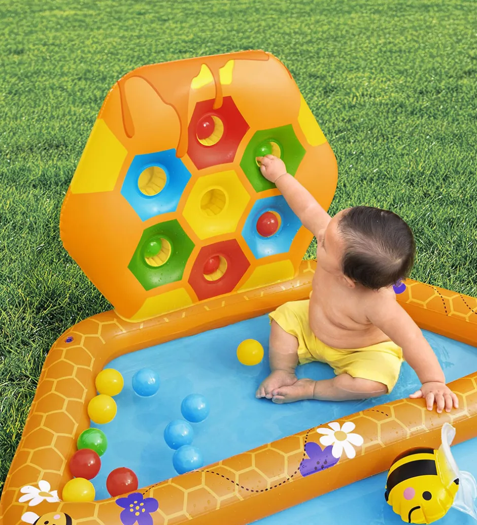 Legebassin m. Bolde - 127 x 119 cm - Lil' Beehive>Bestway New