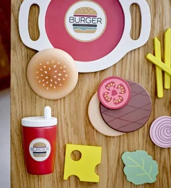 Mini Legetøjsmad - Jools - Burger - 13 Dele - Brun><noscript><img width=