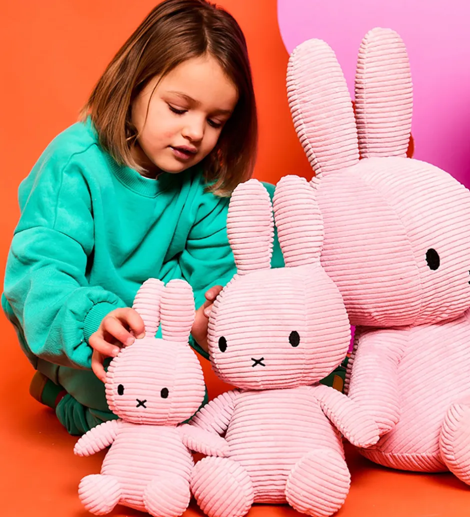 Bamse - 23 cm - Miffy ECO Corduroy - Pink>Bon Ton Toys Discount
