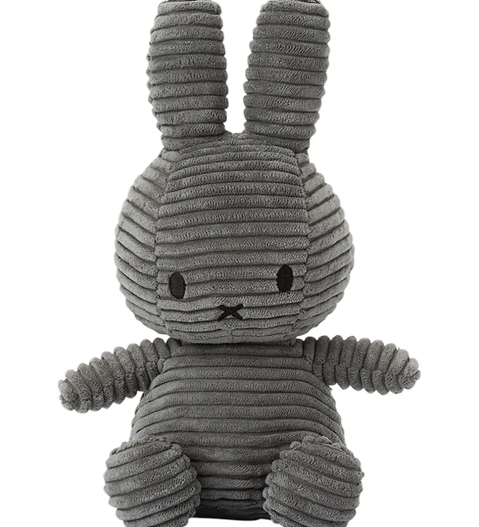 Bamse - 23 cm - Miffy ECO Corduroy - Grey>Bon Ton Toys