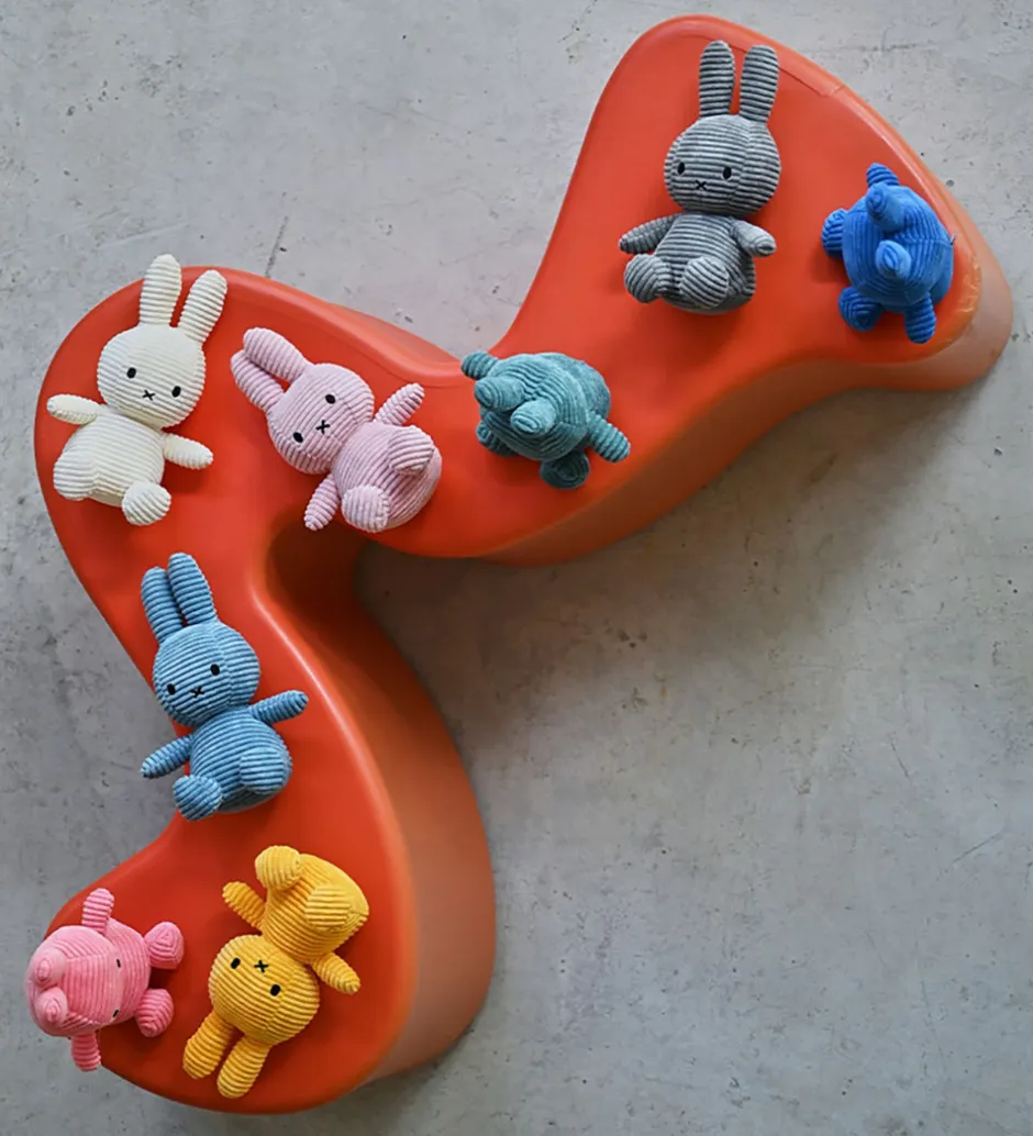Bamse - 23 cm - Miffy ECO Corduroy - Grey>Bon Ton Toys