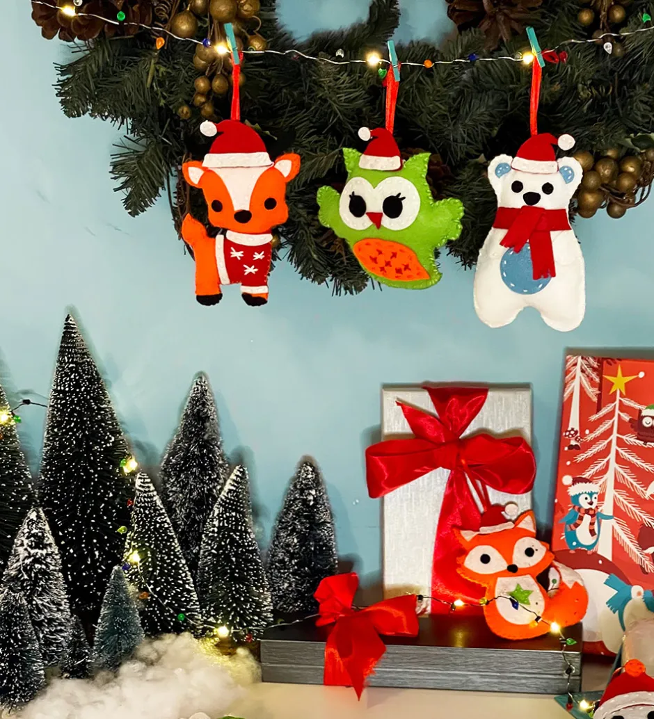 Kreasæt - Filtdyr-pynt - Totally Santa>BOX CANDIY Best