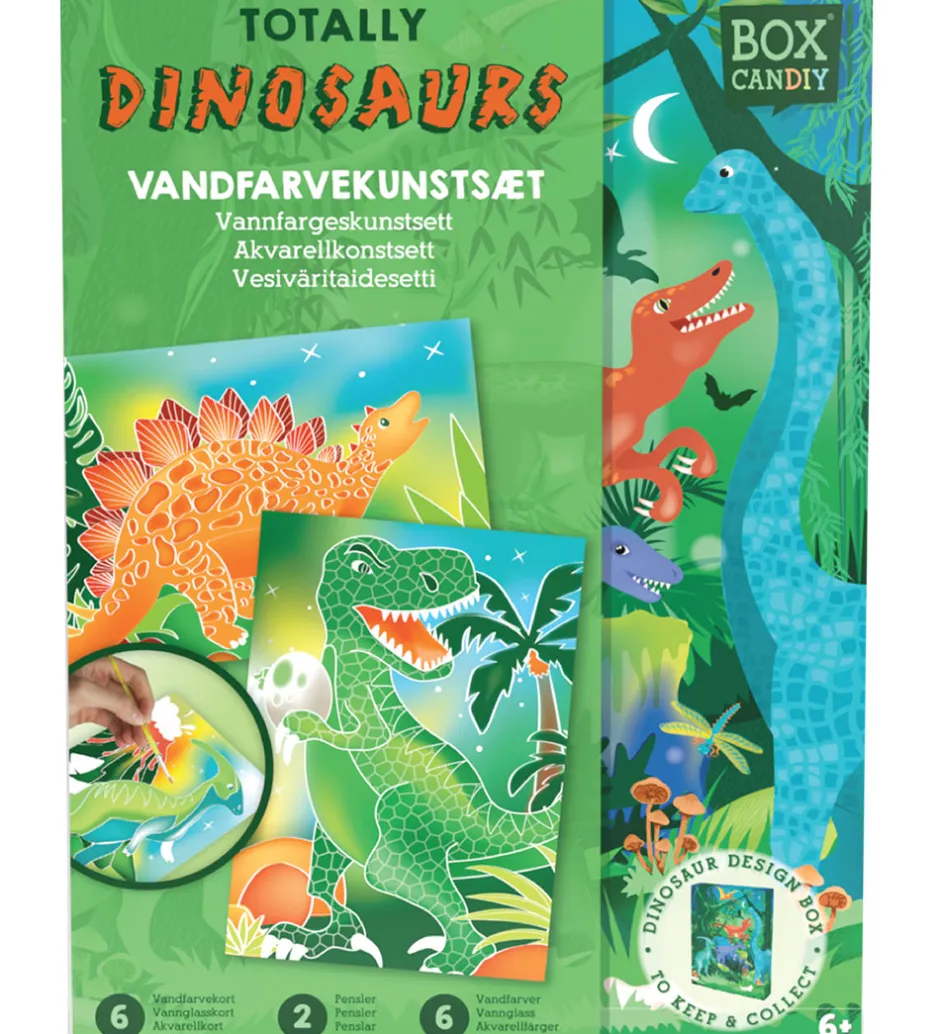 Kreasæt - Vandfarvekunstsæt - Totally Dinosaurs>BOX CANDIY Clearance