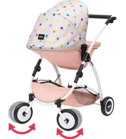 Dukkevogn - Flex - Rosa/Hvid 24906000><noscript><img width=