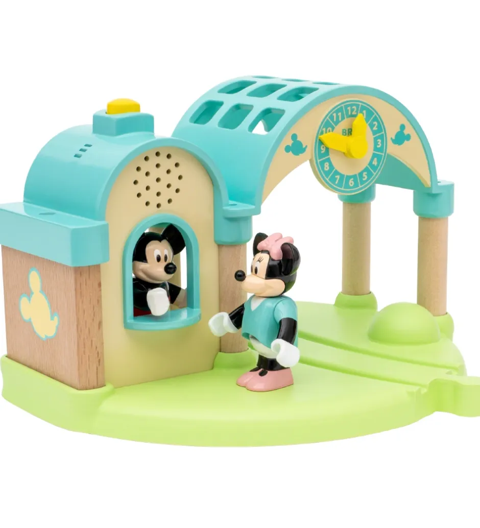 Togstation m. Mickey Mouse - 4 Dele - Lydoptager 32270>BRIO Clearance