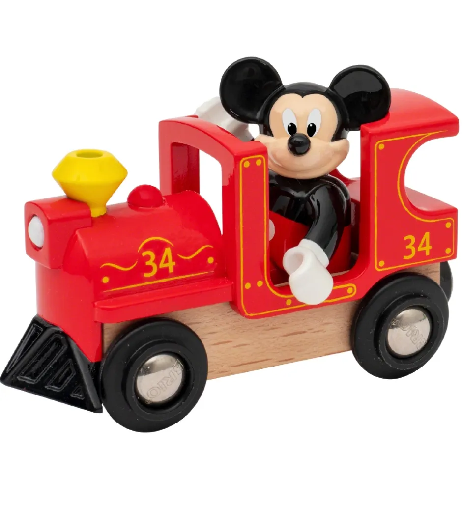 Togstation m. Mickey Mouse - 4 Dele - Lydoptager 32270>BRIO Clearance