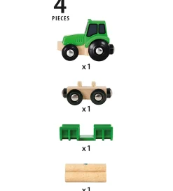 Traktor m. Last - 4 dele 33799>BRIO Hot