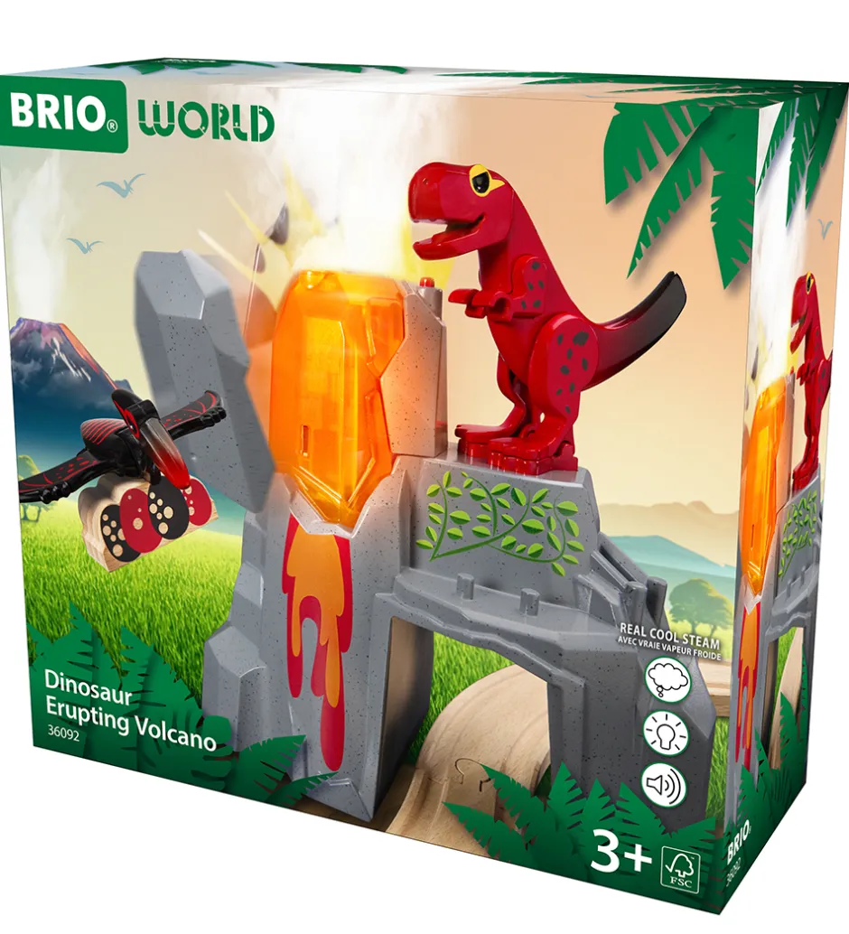 World Aktiv Vulkan m. Dinosaurer - 36092>BRIO Best
