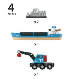 World Fragtskib og Kran - Blå 33534>BRIO Sale