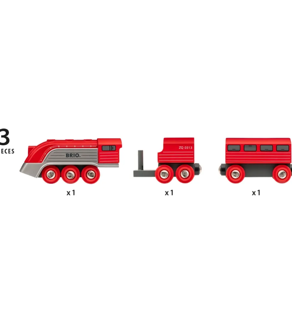 World Strømlinet Tog - 3 dele - Rød 33557>BRIO Best