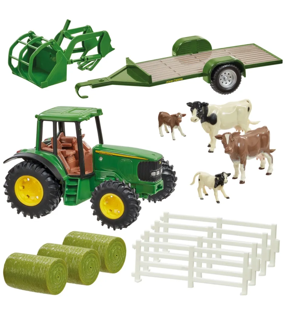 Legesæt - 43257 - John Deere - 20 Dele - Farm In A Box>Britains New