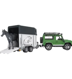 Bil - Land Rover Defender m. Hestetrailer - 02592>Bruder Clearance