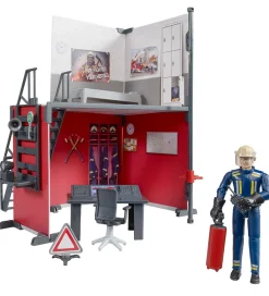 Legesæt - bworld - Brandstation m. Brandbekæmper - 62702>Bruder Outlet