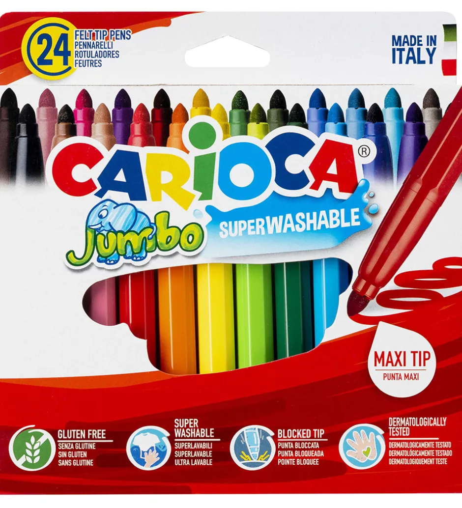 Tuscher - 24 stk - Multifarvet>Carioca Discount