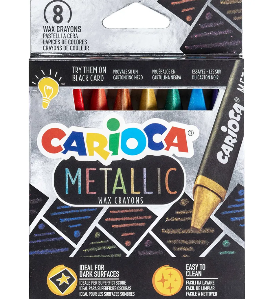 Voksfarver - 8 stk - Metallic>Carioca Discount
