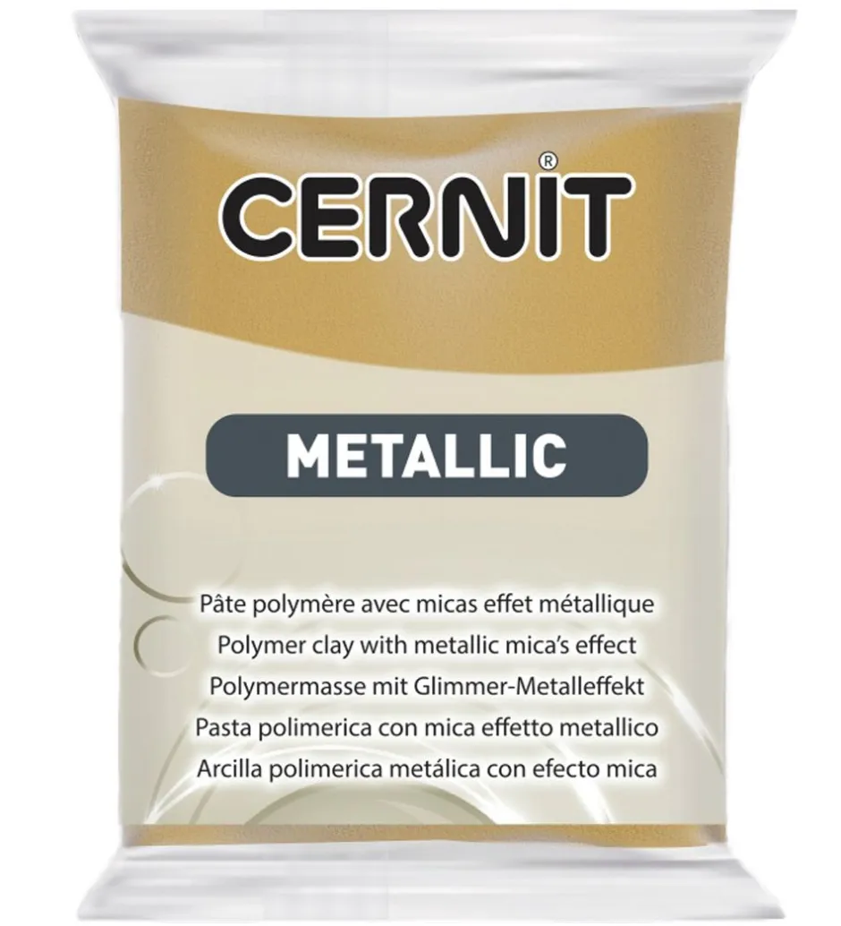 Polymer Ler - Metallic - Mørk Guld>Cernit