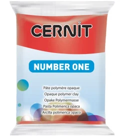 Polymer Ler - Number One - Rød>Cernit Hot