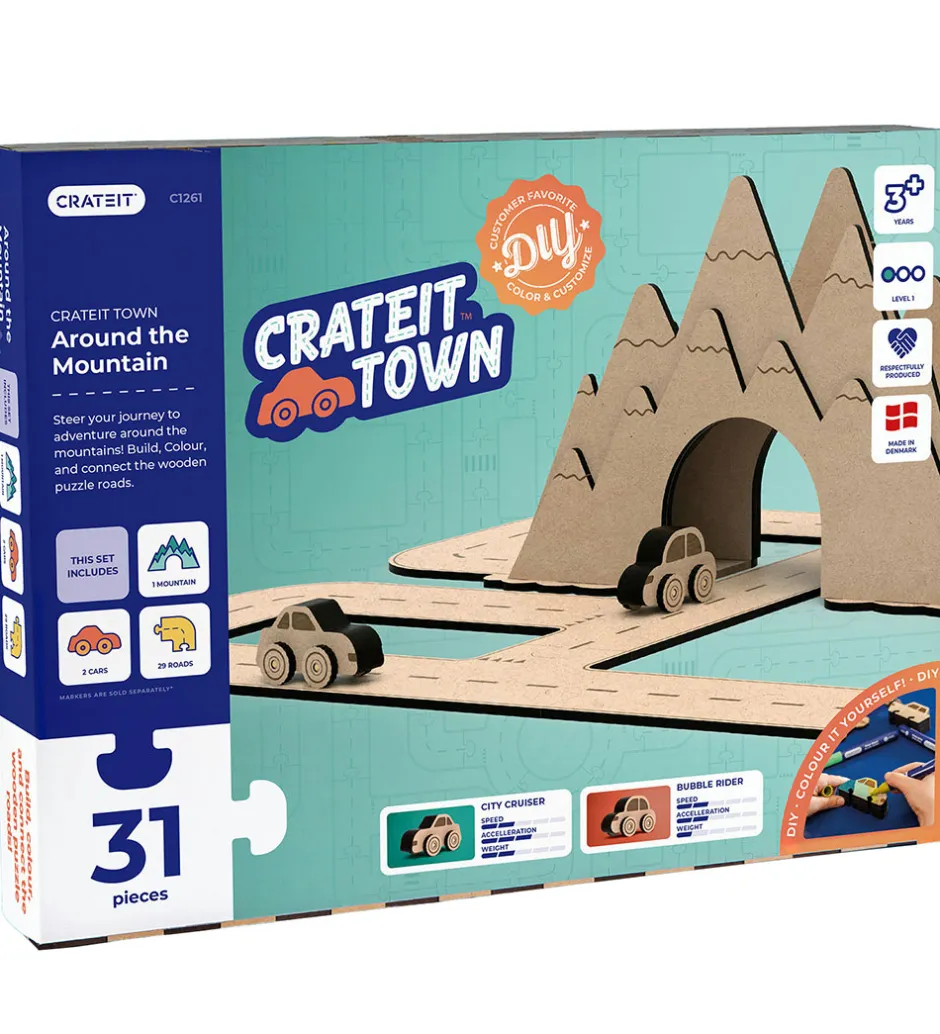 Kreasæt - Town - Træ - Rundt Om Bjerget - 31 Del>Crateit Outlet