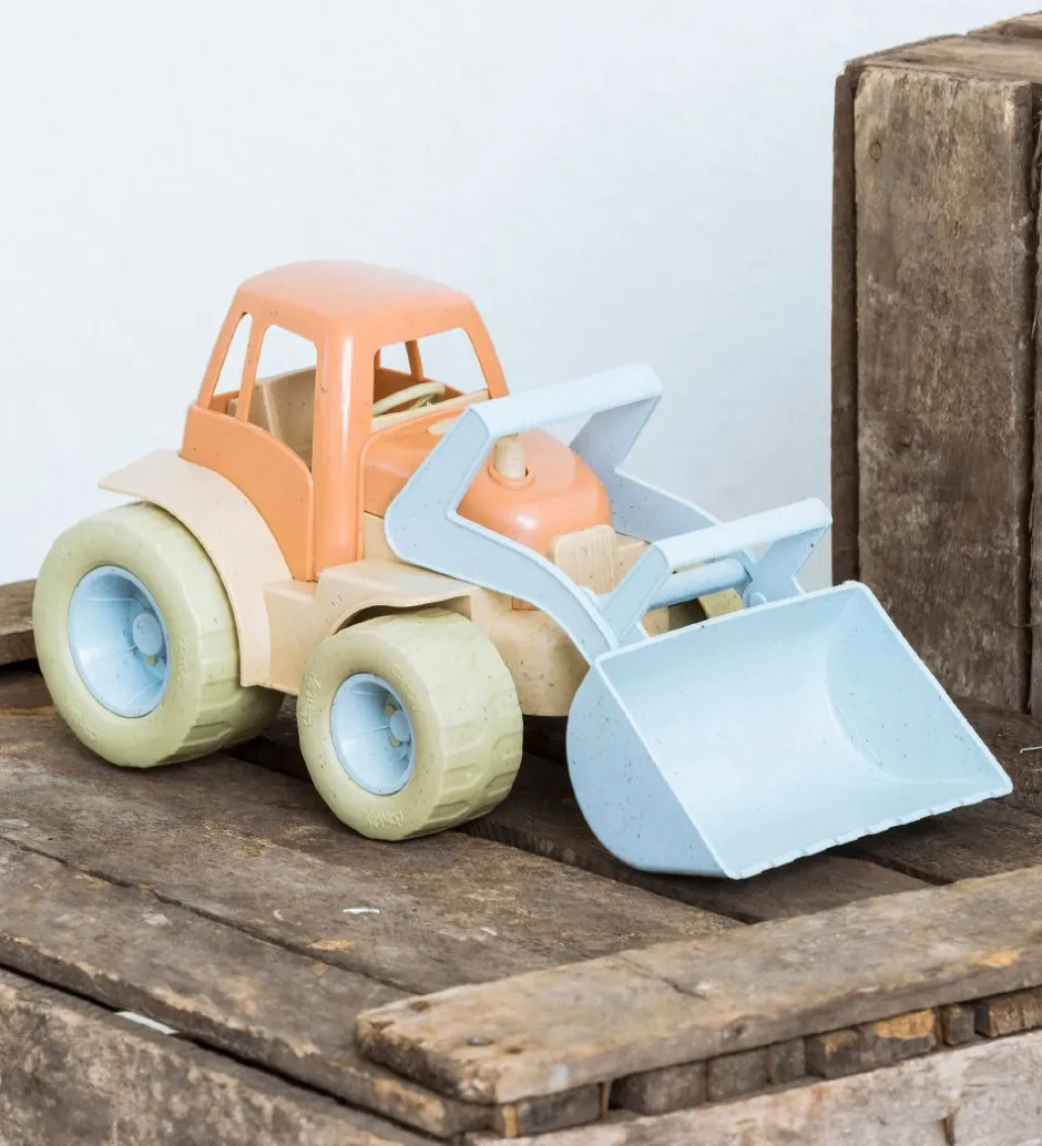 BIO Plastic Traktor m. Grab - 29 cm - Pastel>Dantoy Discount