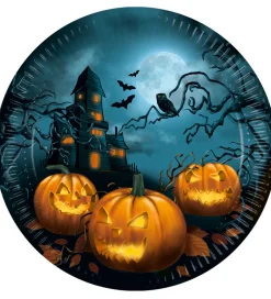Paptallerkner - 8-pak - 23 cm - Halloween>Decorata Party Best