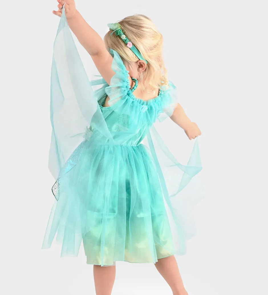 Udklædning - Dress Butterfly Fairy - Blå>Den Goda Fen