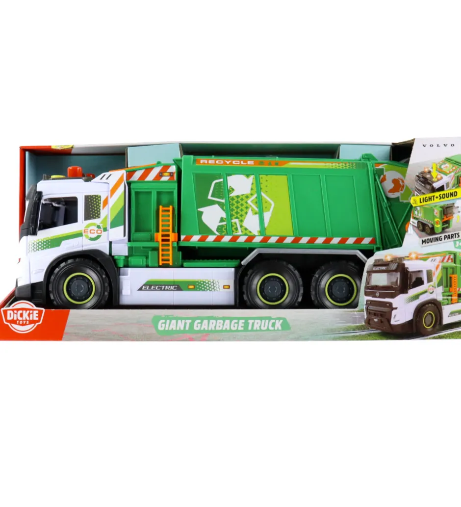 Arbejdsmaskine - Stor Skraldebil - Lys/Lyd>Dickie Toys Sale