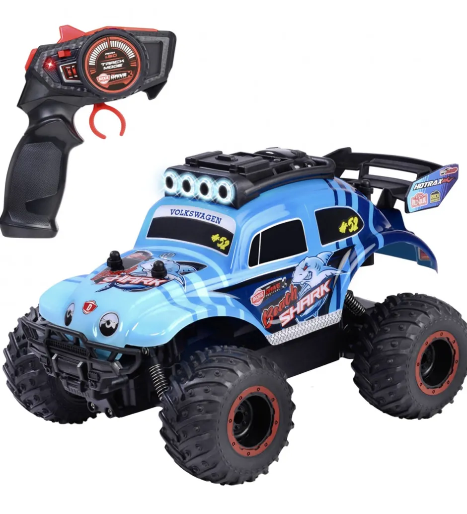 Fjernstyret Bil m. Lys - RC Volkswagen Beetle Baja B>Dickie Toys Hot