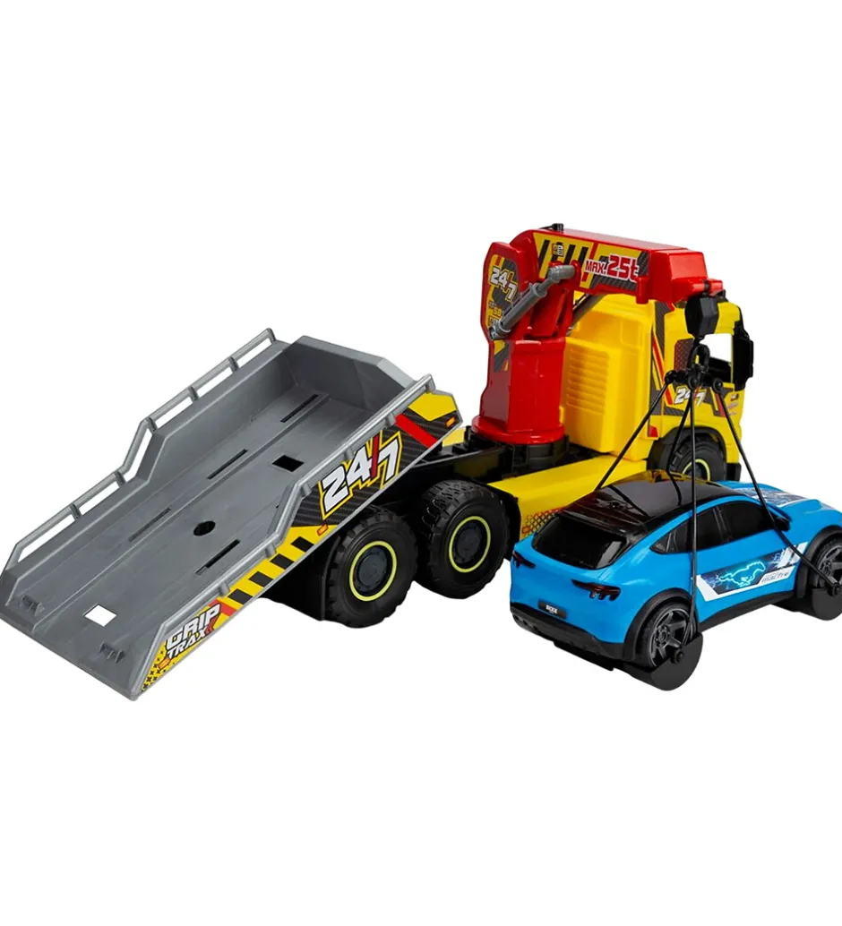 Lastbil - Giant Tow/Ford Mustang - Lys/Lyd>Dickie Toys Online