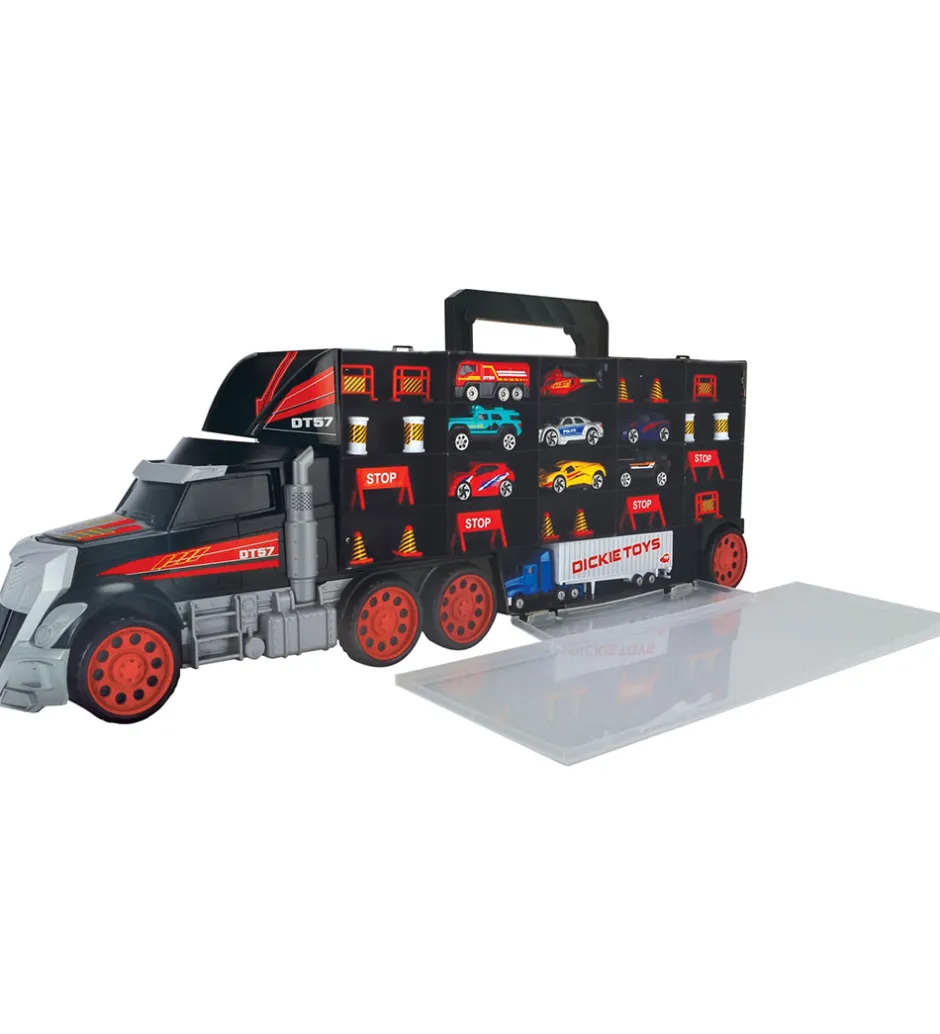 Lastbil m. Biler - Truck Carry Case>Dickie Toys New