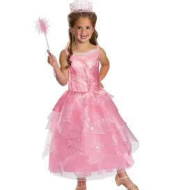 Udklædning - Glinda Pink Dress Deluxe>Disguise New