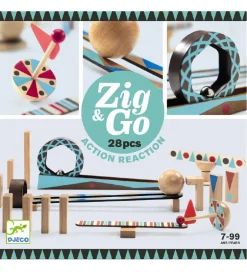 Kuglebane - 28 dele - Zig & Go - Træ>Djeco Discount