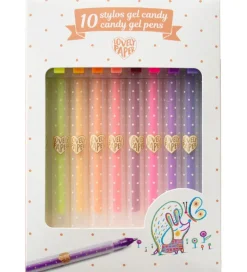 Kuglepenne - 10 stk. - Candy Gel>Djeco Best