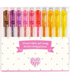 Mini Kuglepenne - 10 stk. - Gel - Candy>Djeco Sale