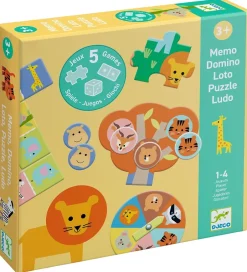 Spil - 5-i-1 - Wild Animals>Djeco Hot