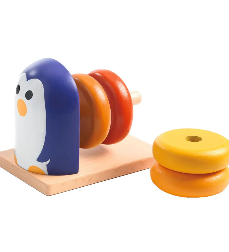 Stablelegetøj - Træ - 5 Dele - Penguin Basic>Djeco Hot