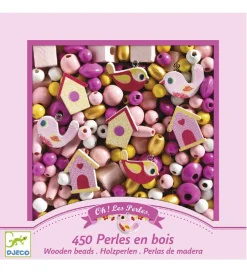 Træperler - 450 stk. - Fugle>Djeco