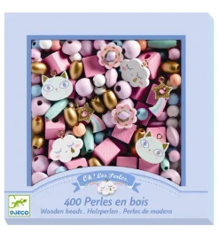 Træperler - 400 stk. - Regnbue>Djeco Outlet