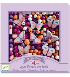 Træperler - 450 stk. - Sommerfugle>Djeco Clearance