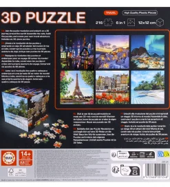 3D Puslespil - 216 Brikker - Cube Travel>Educa Online